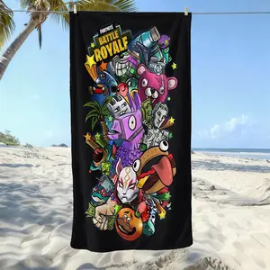 Fortnite idea beach towels are suitable for the seaside, sunset in the evening, Christmas gifts to add happiness to the family, and also fit the island vacation beach party.