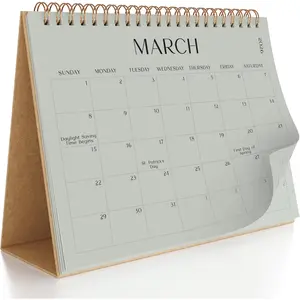 Aesthetic Desk Calendar 2026 - Runs until December 2026 - Beautiful Small Flip Desktop Calendar for Easy Organizing