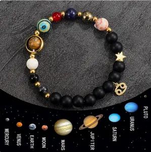 Zodiac-Themed Costume Bracelet, New Design with 8 Major Universe Planets, Includes Aries, Mars, Venus, Taurus, Jupiter Elements