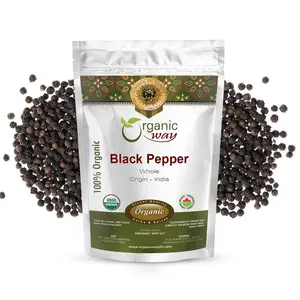 Organic Way Whole Black Pepper - Grinder Refill | Kosher & USDA Certified