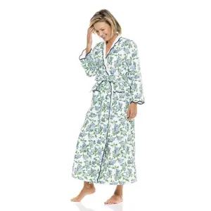 Hydrangea Fleece Lined Classic Robe