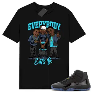 Gamma Blue 11s Sneaker Match Tees Black Paid In Full Unisex Streetwear