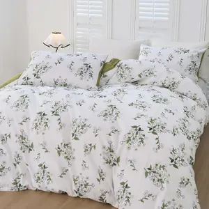 Cute Floral Print Bedding Set, 3 Piece Includes Decorative Duvet Cover & Pillowcases, Perfect for All Seasons, Bedroom Decor