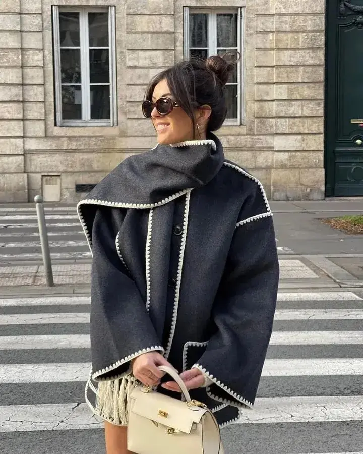 Cashmere Jacket With A Scarf