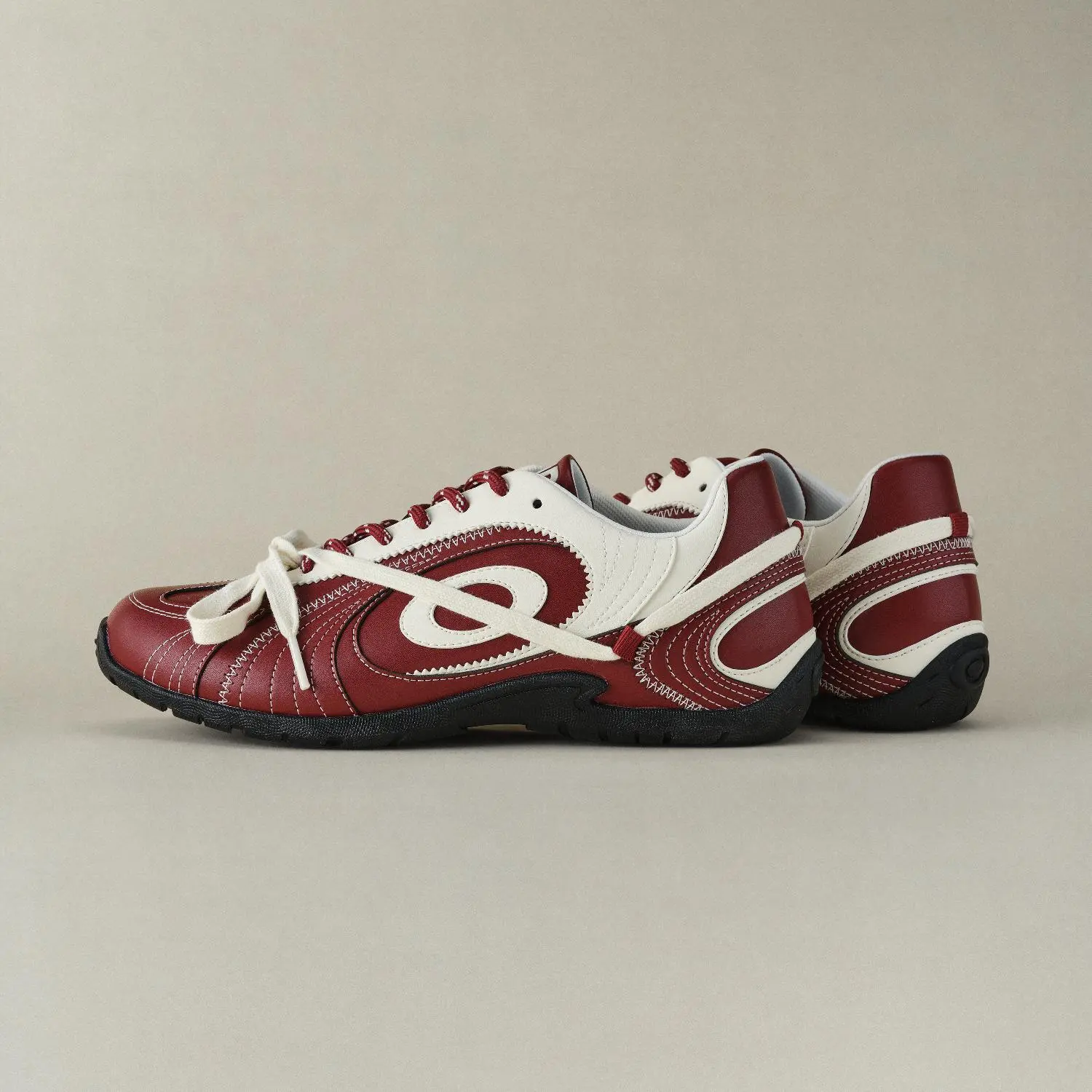FDR X OLD ORDER Turbo Lite Opera Red Low Profile Sneakers for Women Ballet Inspired German Trainer Shoes Lightweight Thin Sole Retro Sport Everyday Commuter Fashion Sneakers