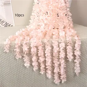 Home Decoration Artificial Flower String (10pcs), Artificial Hanging Flowers, Simulated Floral Decoration, DIY Decoration Supplies For Home Party Wedding Festival, Room Decor, Home Decor, Plastic Flower Decoration