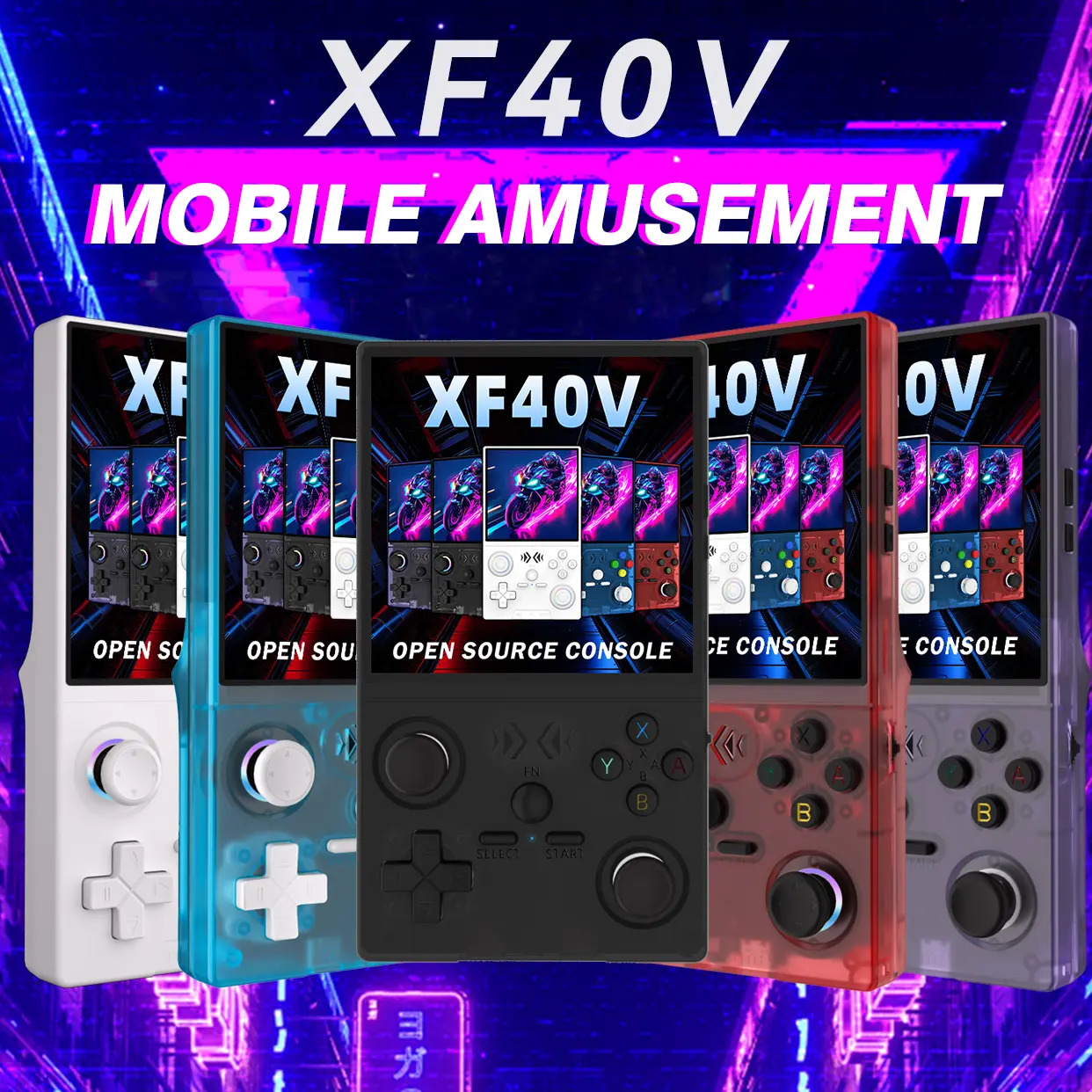 R36S Retro Video Handheld Game Console Upgraded Version XF40V, Linux System 4-inch IPS Screen, Built-in 4000mAh Battery, 64G TF Card, Preloaded 20000+ Classic Games, Suitable as Valentine's Day, Thanksgiving, Holiday Gift