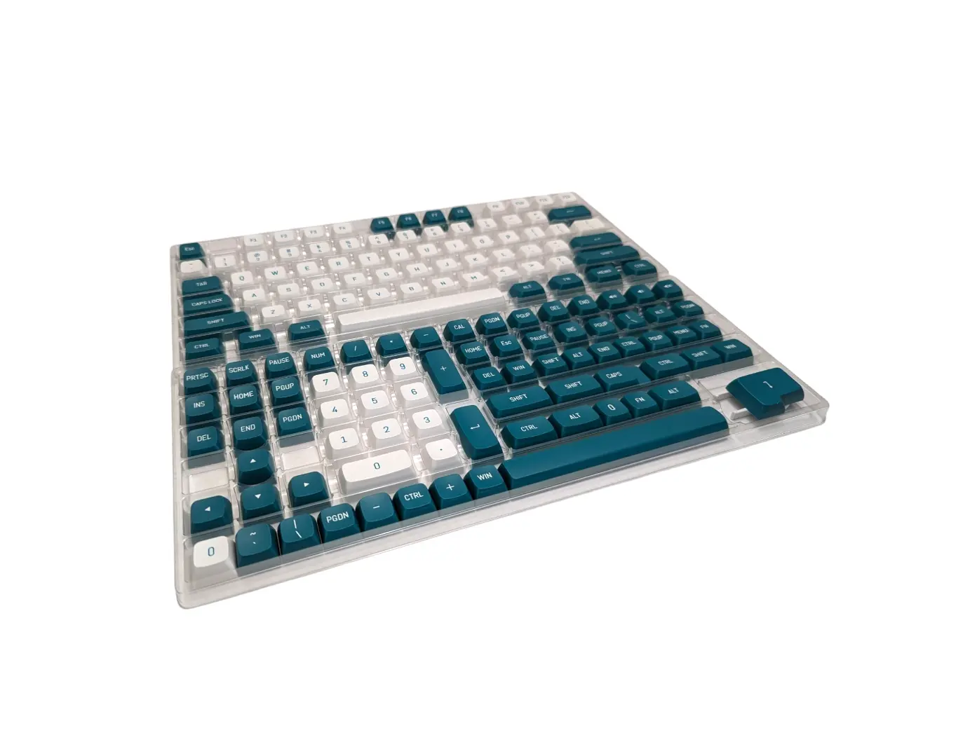 Teal and White Panda PBT CSA Keycap Set ( 149 pc)