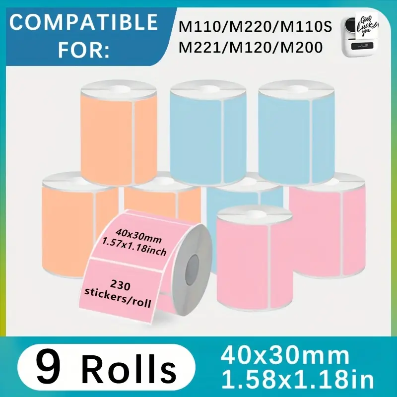 Thermal Label Stickers 40x30mm 230pcs Roll Price Tag Sticker Gift Label Organizer Kitchen Food Bottle Jar DIY