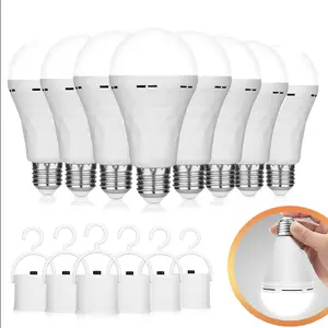6 Pack A19 15 Watt Rechargeable Light Bulbs Emergency Light Bulb for Home, Led Bulb with Self-Charging, Light Bulb 1200mAh Battery Powered Backup Light Bulbs for Daily Use