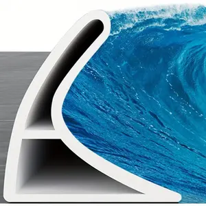 [Waterproof Dam] Waterproof Self-Adhesive Shower Threshold Dam | Bendable Durable Material for Dry-Wet Separation, Easy Install Water Barrier for Shower, Bathtub, Countertop Sink, Wet Area Separation, Modern Design, Easyclean Material