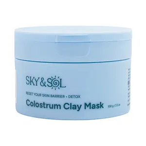 Sky and Sol Colostrum Clay Mask 100Ml Triple-Clay System for Professional-Grade Purification & Skin Detoxification
