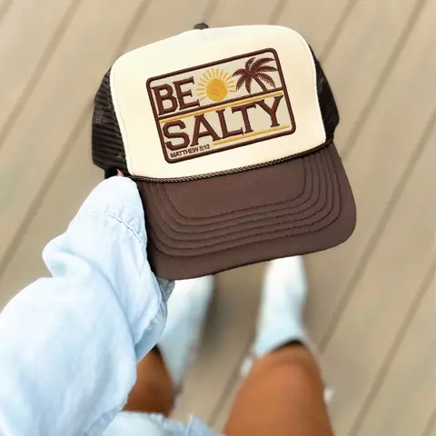 Be Salty Unisex Brown & Tan Unisex Foam Trucker Hat