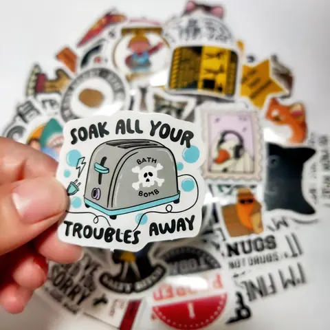 Funny Cartoon Sticker, Funny Stickers Pack, 130pcs/set Waterproof Self Adhesive Decor Paper, Decorative Sticker for Gift Greeting Card Water Bottle Laptop Phone, Screen Protector