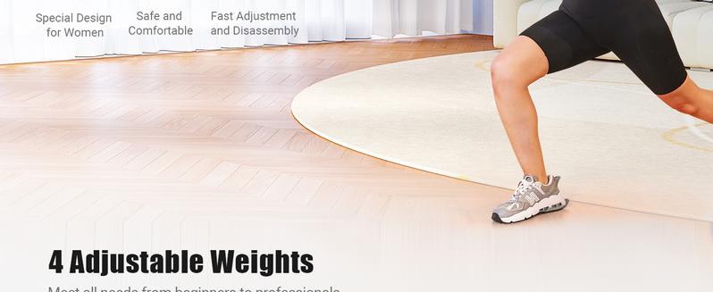 Merach Adjustable Dumbbell Set, 4 in 1 Free Weights Dumbbells Each 2.2-8.8LBS Hand Weights for Women Soft Rubber Handle for Home Gym Exercise Training