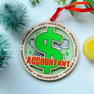 Christmas Ornament for Accountant, Accountant Christmas Ornaments Gift for Coworker, Office Holiday Decor
