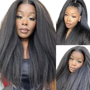 13 x 4 lace front kinky straight fiber wigs , 26 inches av vailable 200 density,light weight and given luxury ury