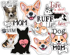 Corgi Stickers, Ten Vinyl Stickers Supporting Corgi, Great Corgi Gift, Decorative Stickers