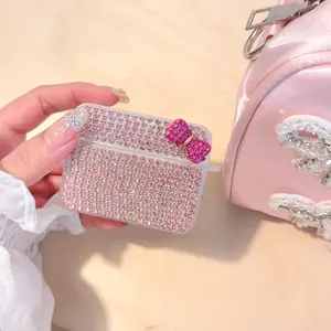 Rhinestone Butterfly Earphone Case For Apple AirPods 1 2 3 4 AirPods Pro 1 2 Luxury Bling Shockproof Protective Cover