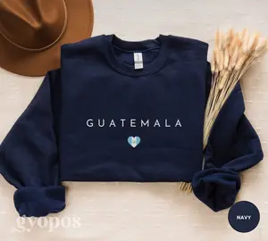 Guatemala Heart Sweatshirt, Guatemala Hoodie, Guatemala Gift, Travel Sweater