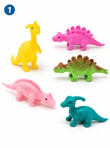 Stretchy Dinosaur Finger Puppets Toy | Soft TPR Elastic Pull-Back Mini Dinosaurs, Colorful Sensory Fidget Stretch Toys for Kids, Cute Animal Party Favors, Birthday Gifts, Stress Relief Toys, 5PCS Set