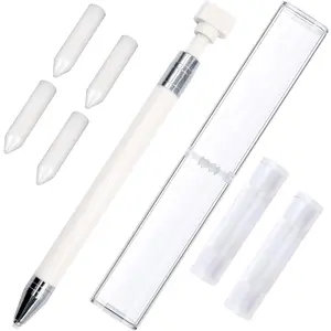 Diamond Painting Pen With Refillable Wax Rotating Glue Point Drill Tool For Rhinestone Nail Art Beads Picking White Gift
