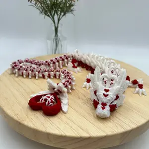 Heart Dragon Special Edition Valentines Day Articulating Dragon Figurine