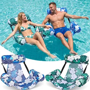 2 Pack Inflatabel Pool Floats Adult - Floating Lounge Chairs - Blow Up Pool Noodles for Adult Heavy Duty - Floating Chair for Party Summer Water Peach Lake Fun