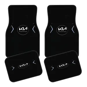 4pcs Car Floor Mats, Non-Slip Polyester, Durable Absorbent, Easy to Clean, Suitable for Trucks Vans Suv Front Rear Seats
