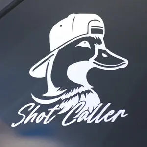 Shot Caller Duck Decal OR Duck With Hat - Waterfowl Themed