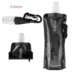 2 Pack Collapsible Water Bag Outdoor Portable Foldable Hydration Bladder for Sports Hiking Camping Travel