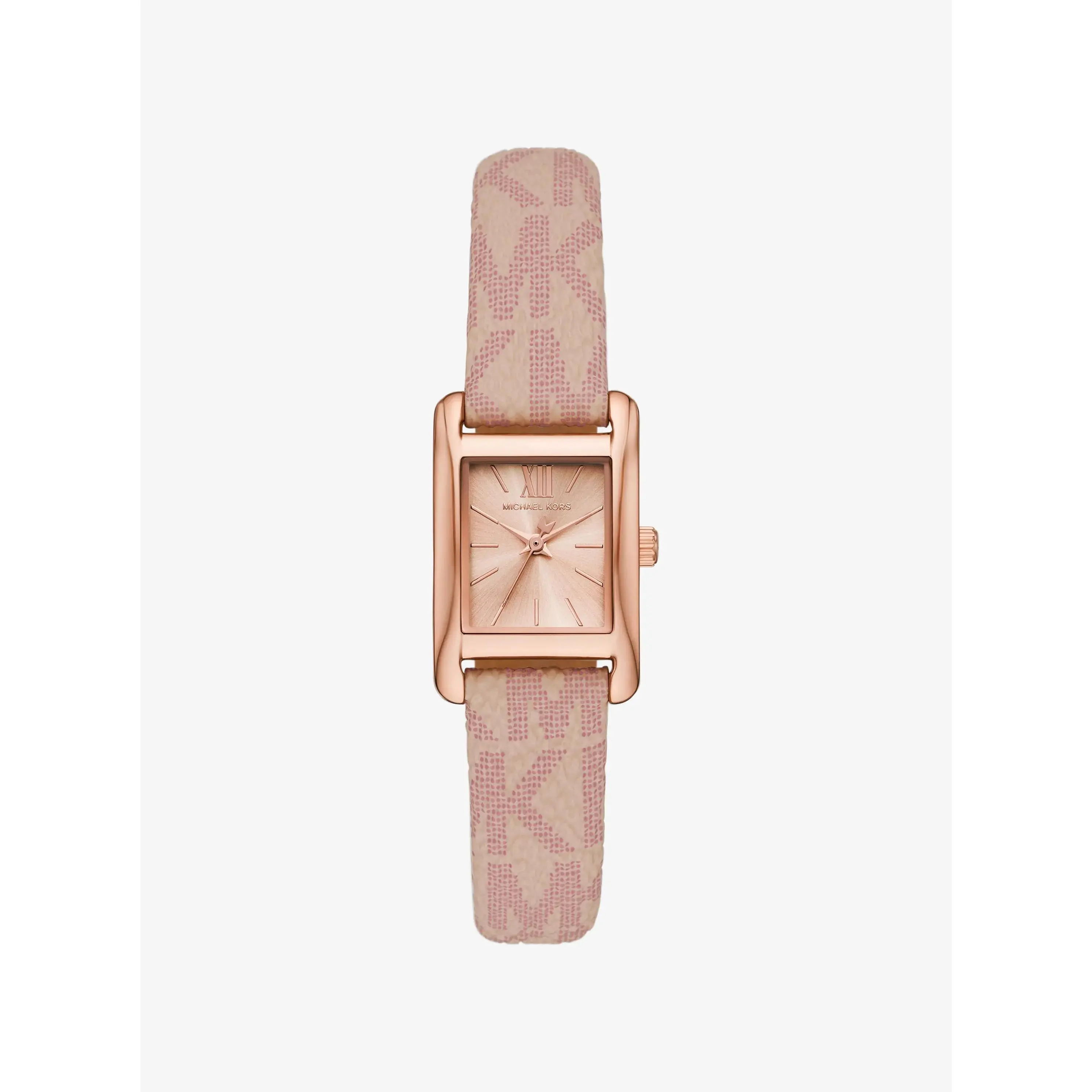 Petite Monroe Rose Gold-Tone and Logo Strap Watch