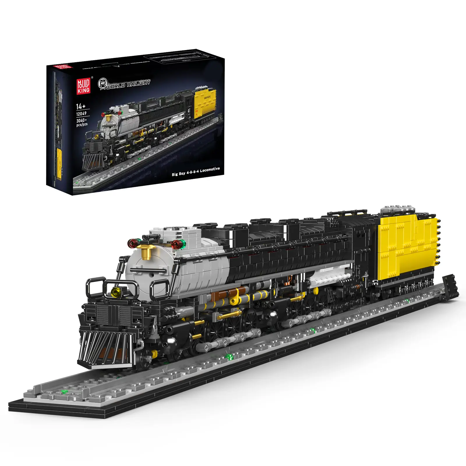 Mould King 12049 Steam Locomotive Train Building Block Toy Static (no motor) summerwins