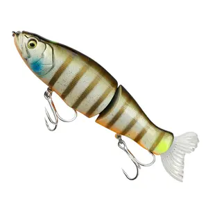 5.51inch Glide Bait for Bass Fishing,1.12oz Multi Jointed Swimbait,Artificial Fishing lure Slow Sinking Fishing Lures,Swimbaits Hard Body for Freshwater and Saltwater,Bass Swimmax  Fishing Fathersday gift fishing equipment rod bass lure