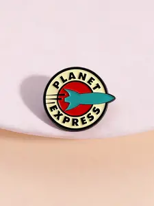 Vintage Interstellar Rocket Badge Pin, Retro Space Style Accessory, Sci-Fi Anime Theme Decoration for Backpack Hat Gift