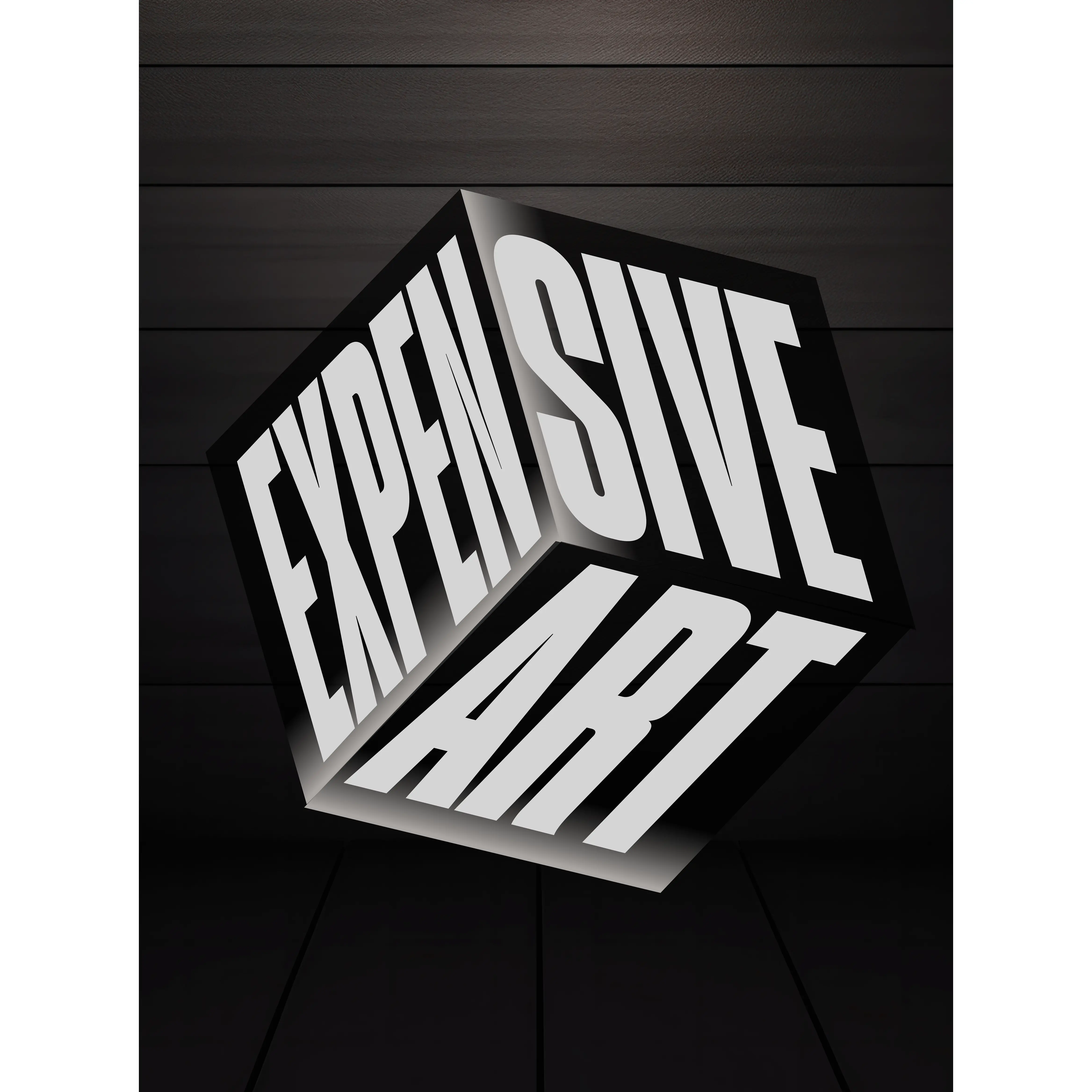 Expensive Art - Bold Statement Art (Black Edition) 4x6 Metal Print Artistic Decor Artwork Luxury Art Corporate Gift Decoration
