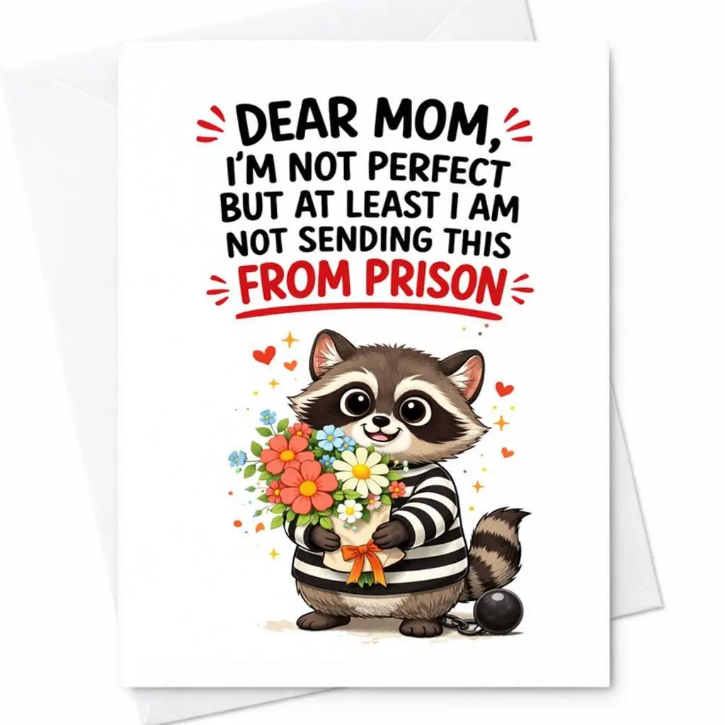 Funny Mom Card Not Sending From Prison Card Sarcastic Mothers Day Card Humor Mom Gift Adult Funny Greeting Card Rude Mom Joke Card From Daughter Son Dark Humor Card 5 x 7 Inch Greeting Card with Envelope Funny Mom Card Not Sending From Prison Card Sarcastic Mothers Day Card Humor Mom Gift Adult Funny Greeting Card Rude Mom Joke Card From Daughter Son Dark Humor Card 5 x 7 Inch Greeting Card with Envelope