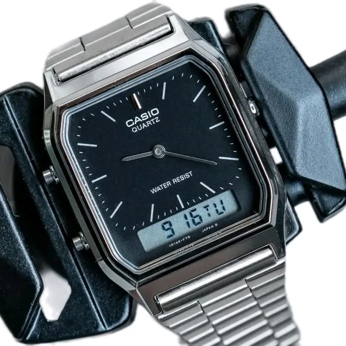 AQ230A-1D New Casio aVintage Black dial Ana/digi latest watch  "unisex"