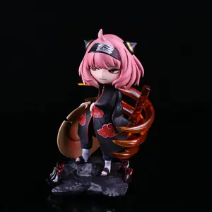 Cute Cloud Cloak Doll with Replaceable Expressions, PVC Anime Figure, Action Figures, Collectible Desk Bookshelf Decoration Gift