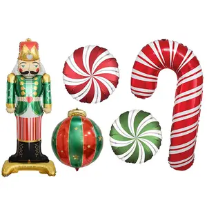 Christmas Balloons | Christmas Party Decorations | Pastel Candy Peppermint Swirl Candy Balloon | Nutcracker Decorations Land of Sweets