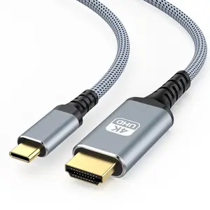 USB C to HDMI  10 ft, 4K 60Hz USB Type C to HDMI 2.0 Braided Cord, Thunderbolt 3/4/5 Compatible with  16 Pro Max, MacBook, iMac, iPad Pro, Surface, Galaxy S8 to S24