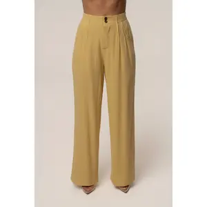 Yellow Thea Linen Pants