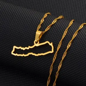 Nepal Map Necklace - Flag Pendant Gifts Pride Jewelry for Men and Women