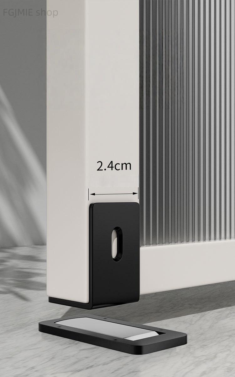 Includes shipping cost. Ultra-thin invisible magnetic bathroom door holder, no drilling required, new model, anti-collision, ultra-narrow frame, aluminum alloy, strong magnet for glass doors.