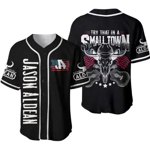 Jason Aldean Try That In A Small Town Baseball Jersey Baseball Team Jersey