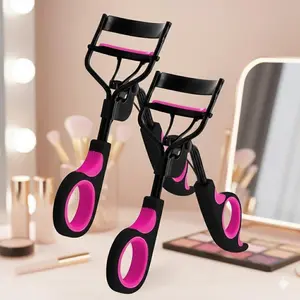 Professional Eyelash Curler Set: Portable Mini Mirror, Ergonomic grip, Replaceable Silicone Pads, Hypoallergenic & No-Pinch Design. Durable Stainless Steel, Waterproof, Long-Lasting Curl. Ideal Travel & Daily Use.