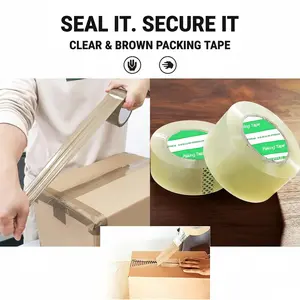 Packaging Tape - Transparent/ Option, 1.89 Inches X 213 Feet, High Strength Sealing Tape for Moving, Transport, Storage