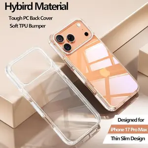 LensGuard Clear TPU Case for iPhone 17 16 15 14 13 12 11 Shockproof Slim Protective Cover Anti-Yellowing Crystal Clear Phone Protector Transparent Protection