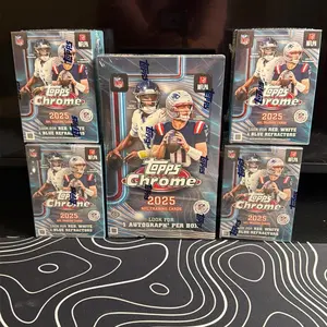 Break 380 5 Box Break - 1x 2025 Topps Chrome Football Hobby Box + 4x 2025 Topps Chrome Football Blasters PYT Break