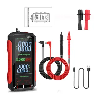 USB Rechargeable 6000 Counts Digital Smart Multimeter Auto-Ranging with Large Display Capacitance Ac/Dc Voltmeter Resistance NCV Temperature Continuity Diode Live Check Electric Tester Tool